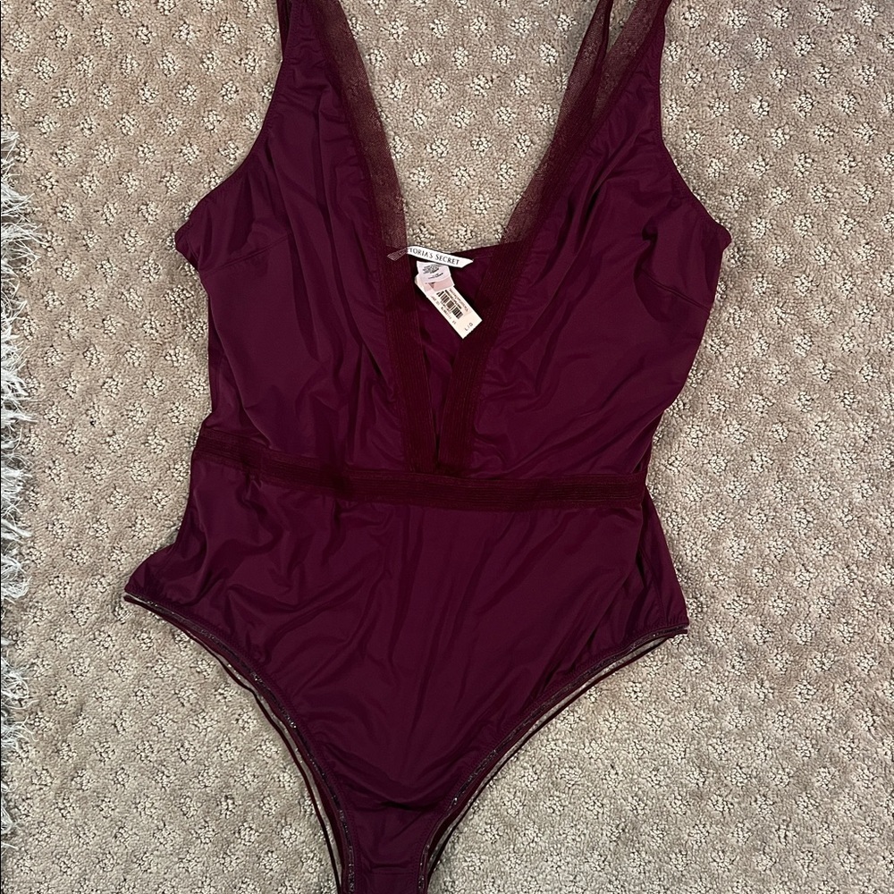 Victoria's Secret Wine V-Neck Bodysuit